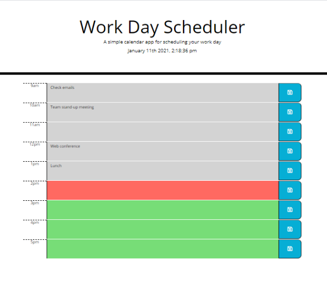 Scheduler app